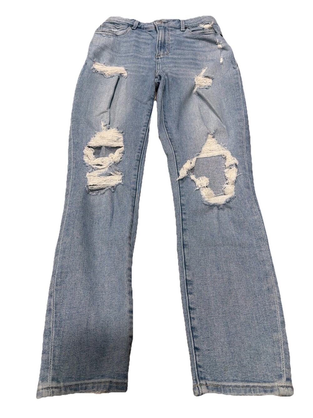 Abercrombie Curve Love Distressed High Rise Skinny Jeans Women’s 4 27R